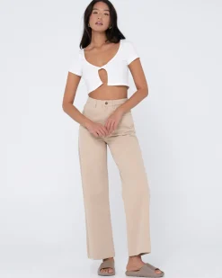 Online Kenz Twisted Short Sleeve Top Womens Fashion Tops