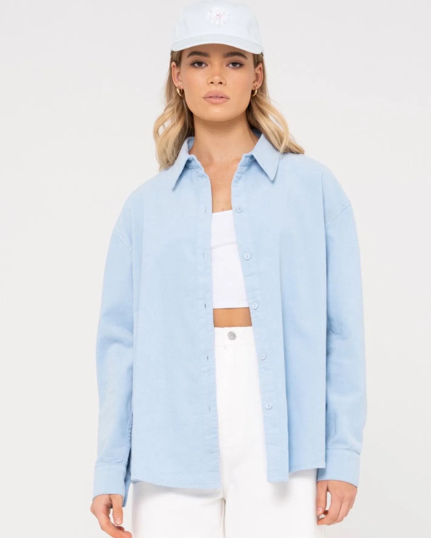 Shop Lana Mini Cord Shirt Womens Fashion Tops