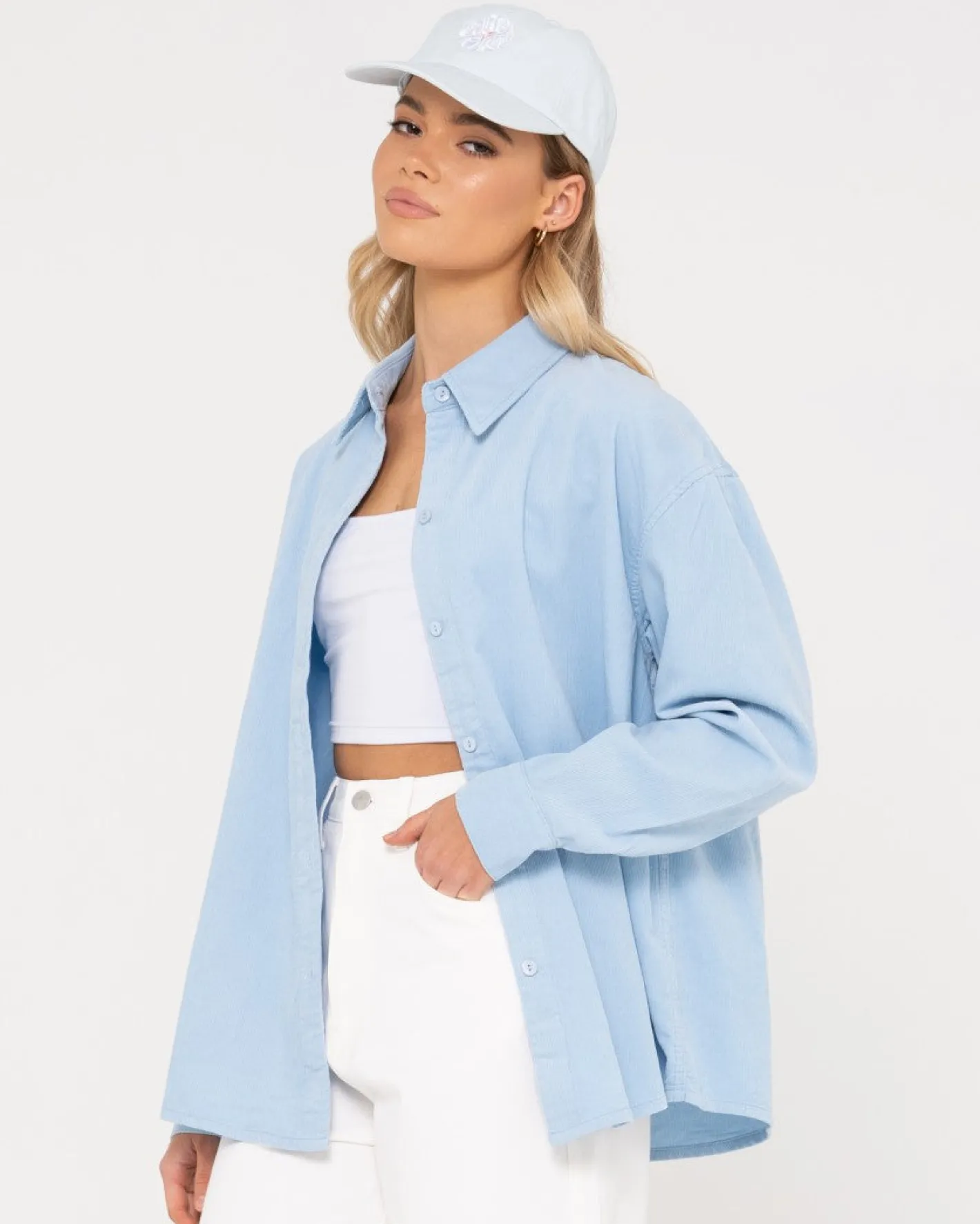 Shop Lana Mini Cord Shirt Womens Fashion Tops