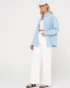 Shop Lana Mini Cord Shirt Womens Fashion Tops