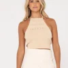 Discount Laura Halter Crop Knit Top Womens Fashion Tops
