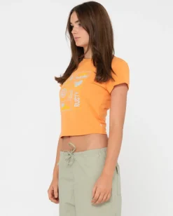 Sale Le Sol Skimmer Graphic Baby Tee Womens Graphic Tees