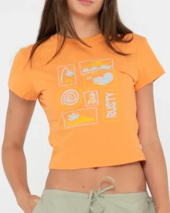 Sale Le Sol Skimmer Graphic Baby Tee Womens Graphic Tees