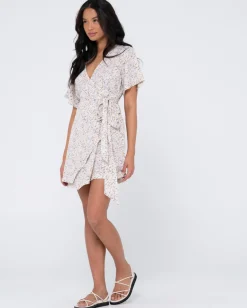 Best Sale Lena Wrap Dress Womens Mini Dresses