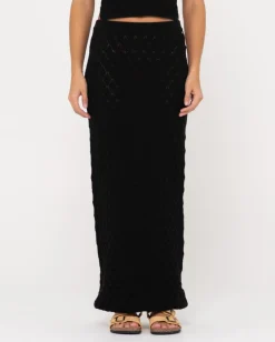Cheap Leo Crotchet Knit Maxi Skirt Womens Skirts