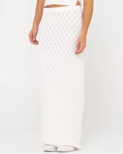 Store Leo Crotchet Knit Maxi Skirt Womens Skirts