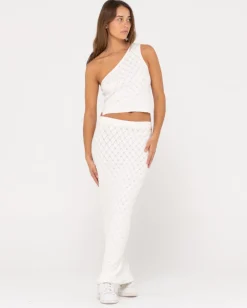 Store Leo Crotchet Knit Maxi Skirt Womens Skirts