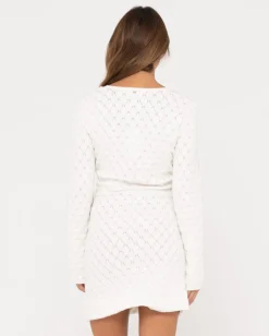 Online Leo Long Sleeve Knit Mini Dress Womens Mini Dresses