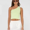 Clearance Leo One Shoulder Knit Top Womens Fashion Tops