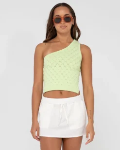 Clearance Leo One Shoulder Knit Top Womens Fashion Tops
