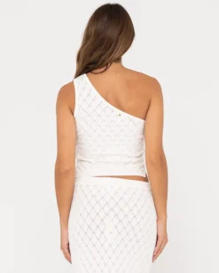 Cheap Leo One Shoulder Knit Top Womens Fashion Tops