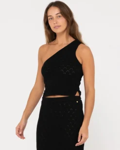 Cheap Leo One Shoulder Knit Top Womens Fashion Tops