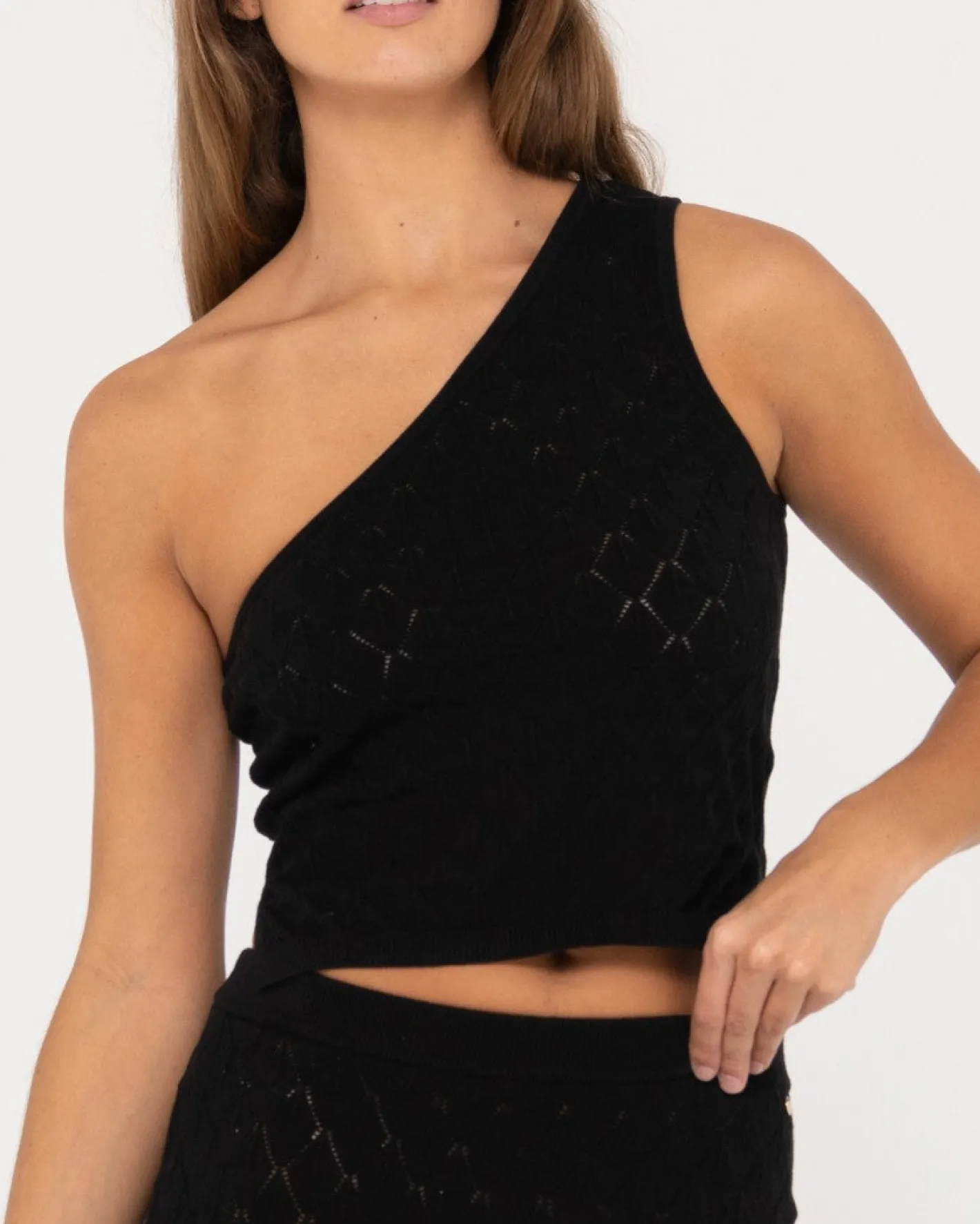 Cheap Leo One Shoulder Knit Top Womens Fashion Tops