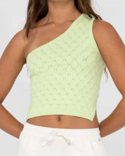 Clearance Leo One Shoulder Knit Top Womens Fashion Tops