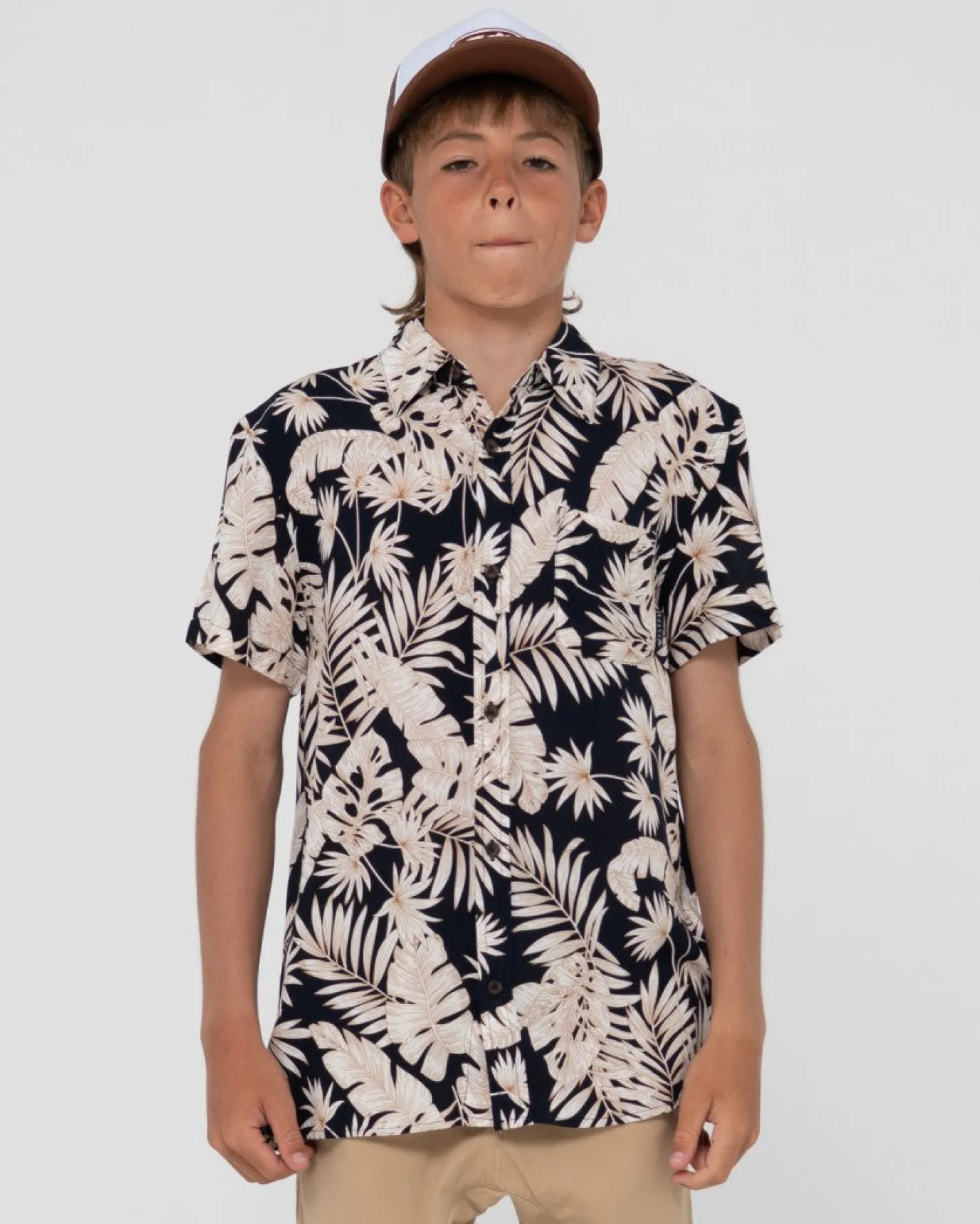 Cheap Line Up Printed Short Sleeve Shirt Boys Kids Tops