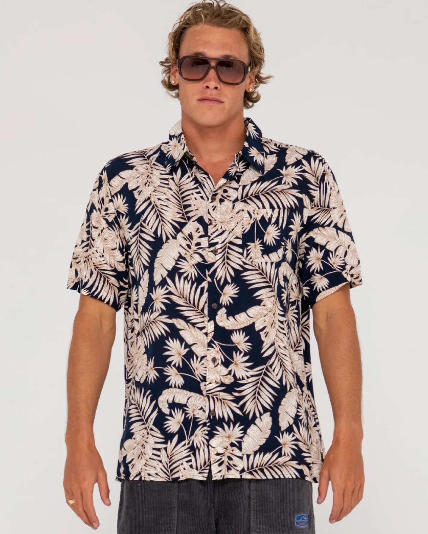 Clearance Line Up Relaxed Fit Short Sleeve Shirt Mens Shirts