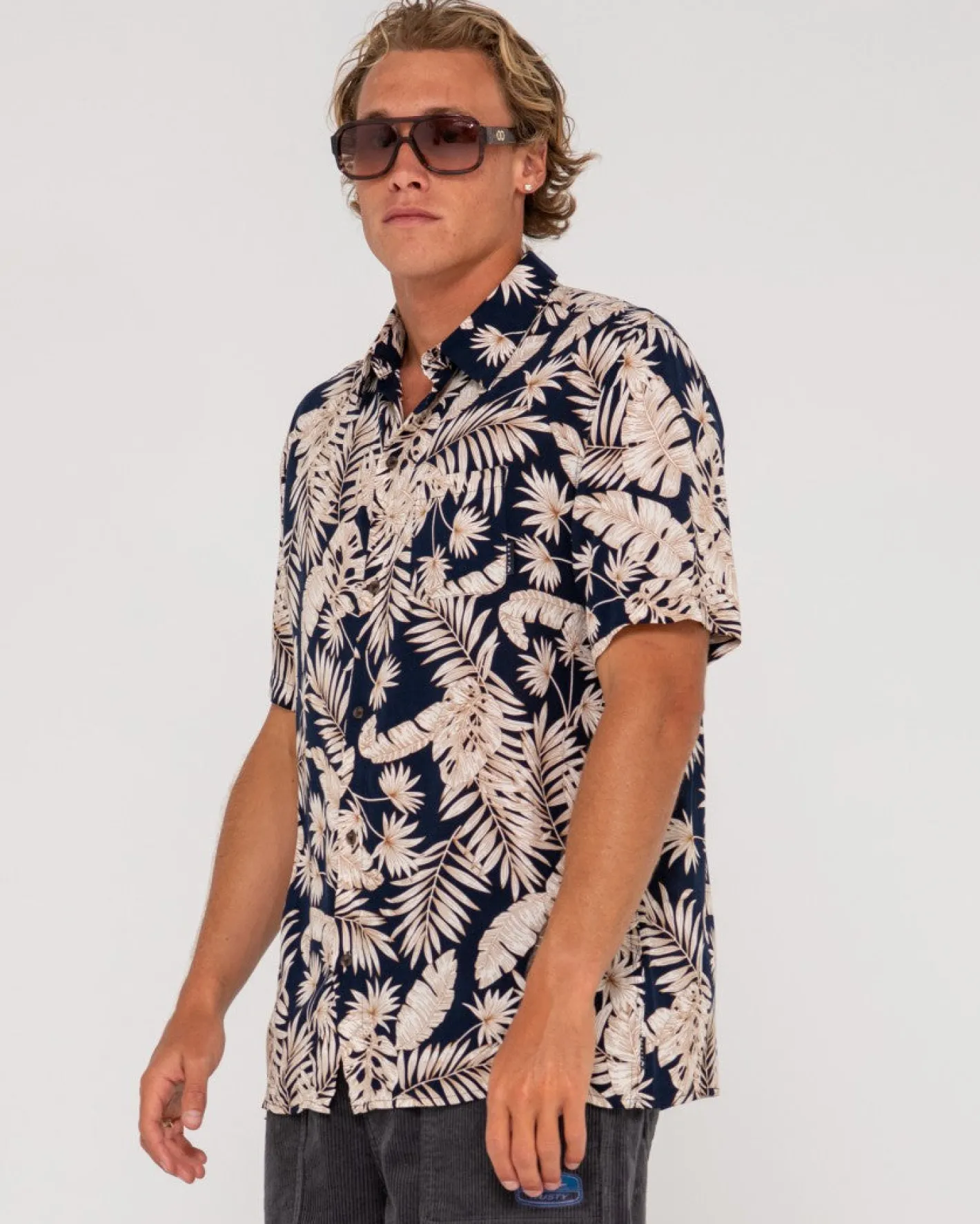 Clearance Line Up Relaxed Fit Short Sleeve Shirt Mens Shirts