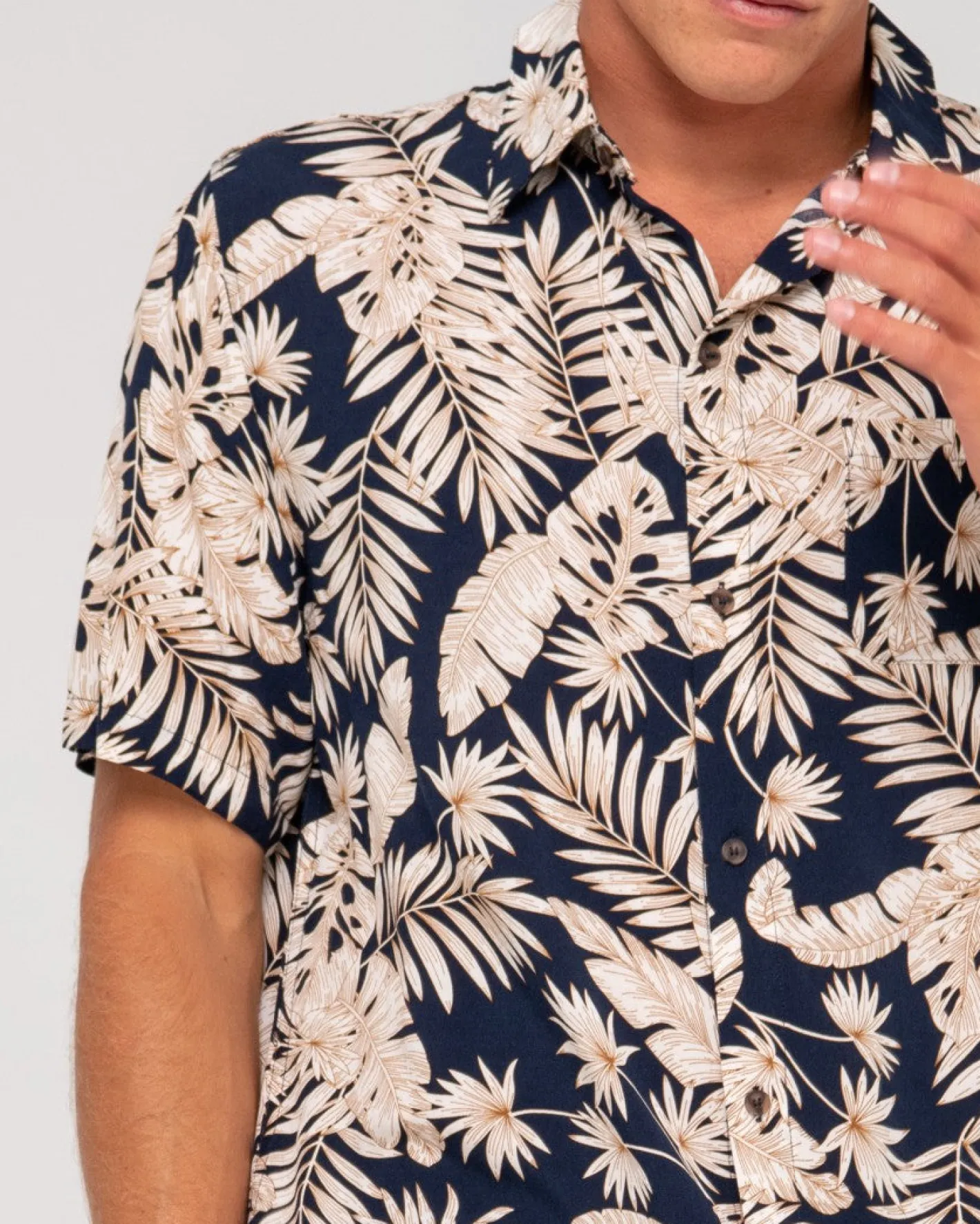 Clearance Line Up Relaxed Fit Short Sleeve Shirt Mens Shirts