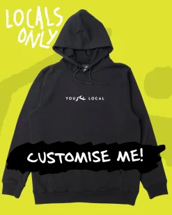 Best Locals Only Custom Printed Fleece Hoodie Womens Hoodies & Fleece