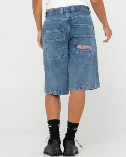 Hot Long Mommy Low Rise Baggy Jort Womens Jorts