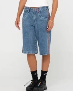 Hot Long Mommy Low Rise Baggy Jort Womens Jorts