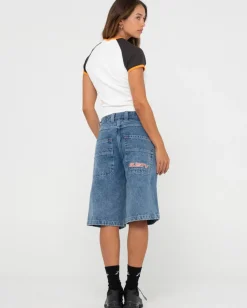 Discount Long Mommy Low Rise Baggy Jort Womens Shorts