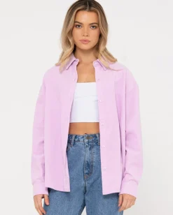 Best Sale Louis Mini Cord Long Sleeve Shirt Womens Shirts
