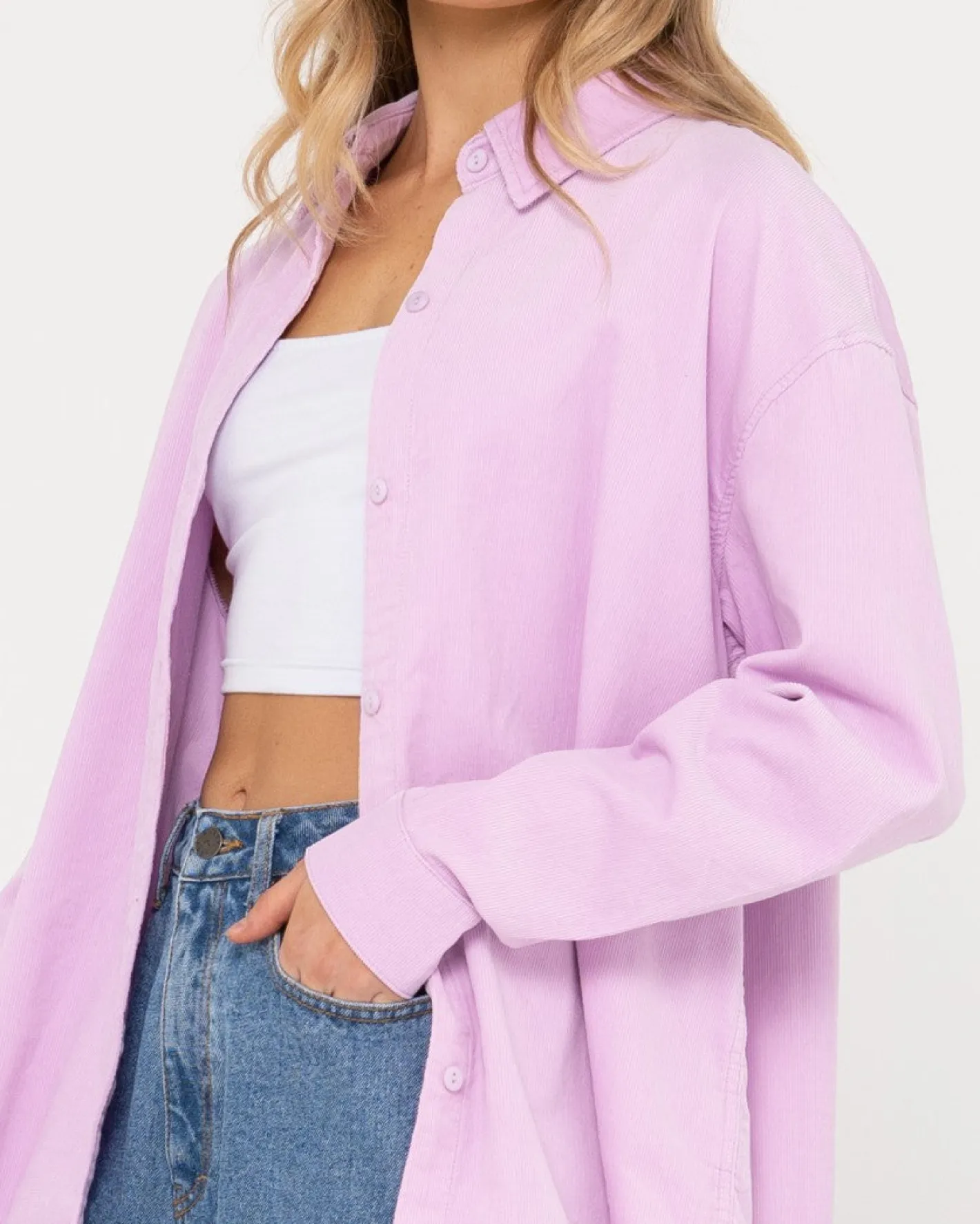 Best Sale Louis Mini Cord Long Sleeve Shirt Womens Fashion Tops