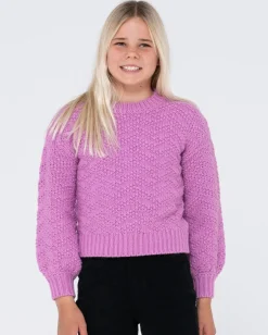 Fashion Loulou Crew Neck Knit Girls Kids Tops