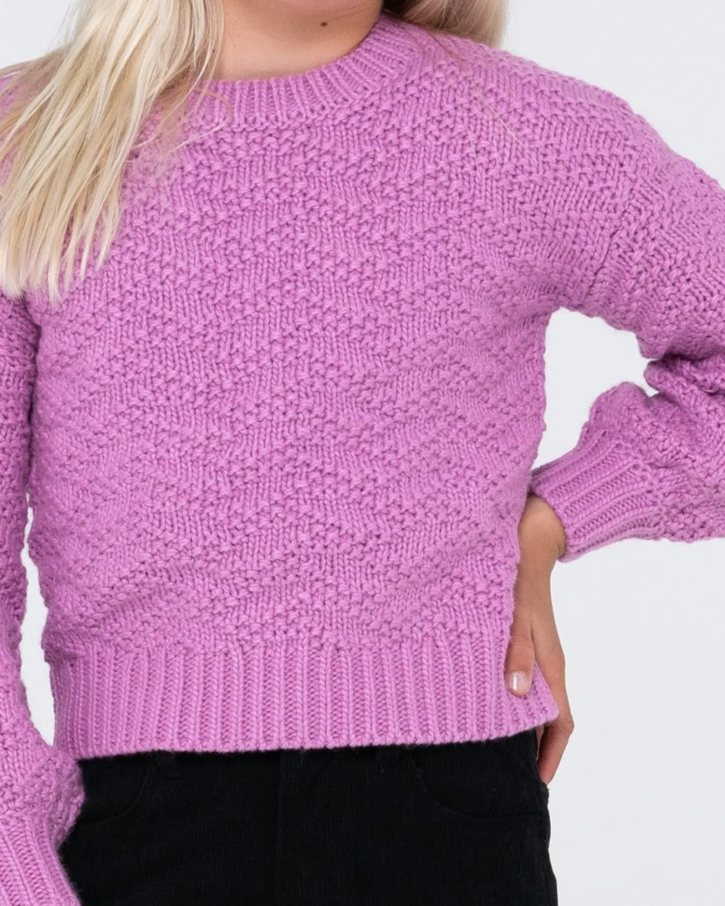 Fashion Loulou Crew Neck Knit Girls Kids Tops