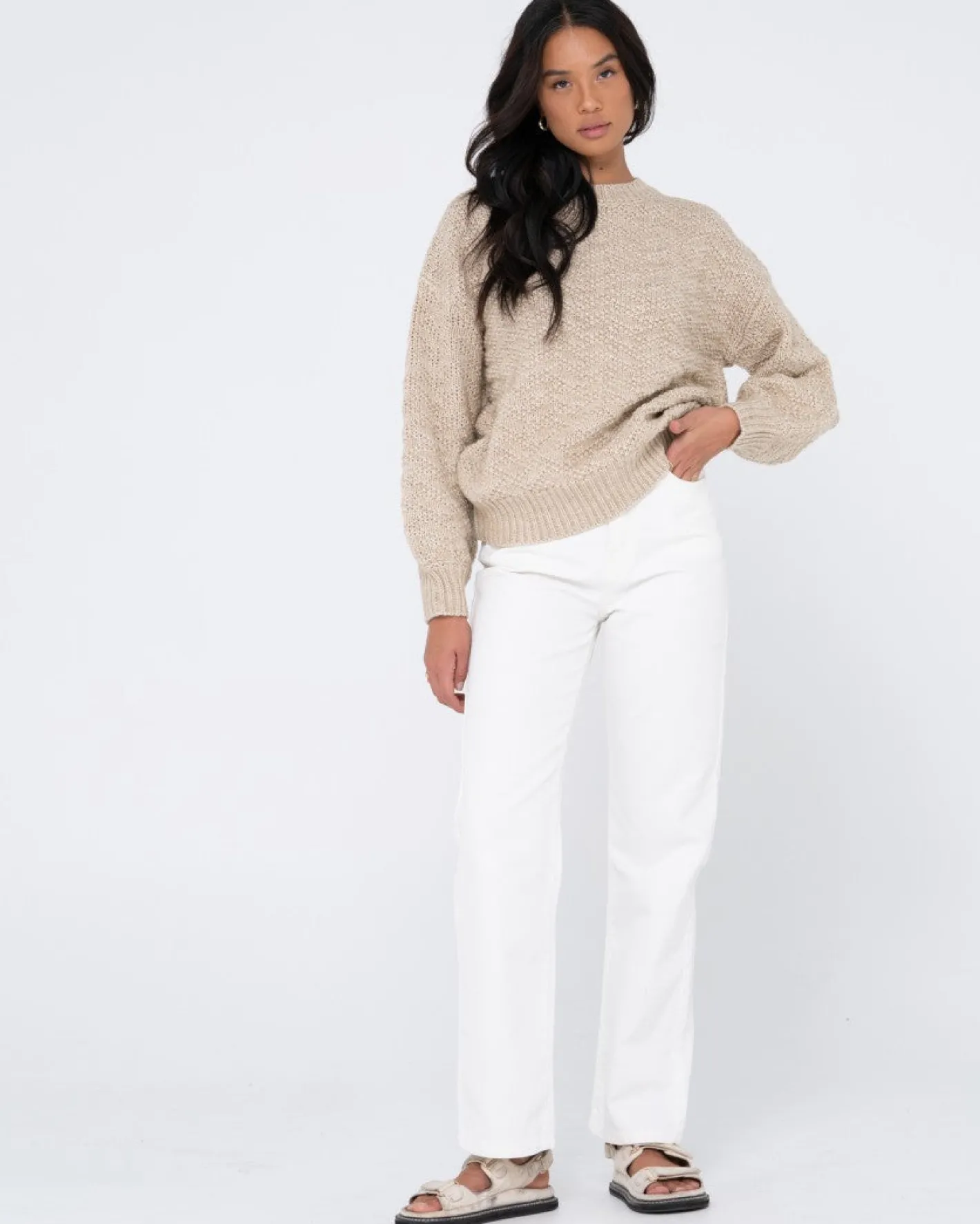 Cheap Loulou Relaxed Chunky Crew Neck Knit Womens Knitwear
