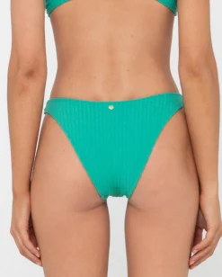 Clearance Lucky Rib Towelling Midi Bikini Bottom Womens Bikinis