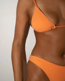 Clearance Lucky Rib Towelling Triangle Bikini Top Womens Bikini Tops