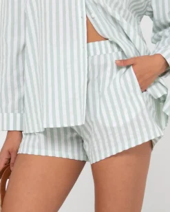 Fashion Mackenzie Stripe Lounge Short Womens Shorts