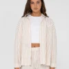 Sale Mackenzie Striped Oversize Shirt Womens Fashion Tops