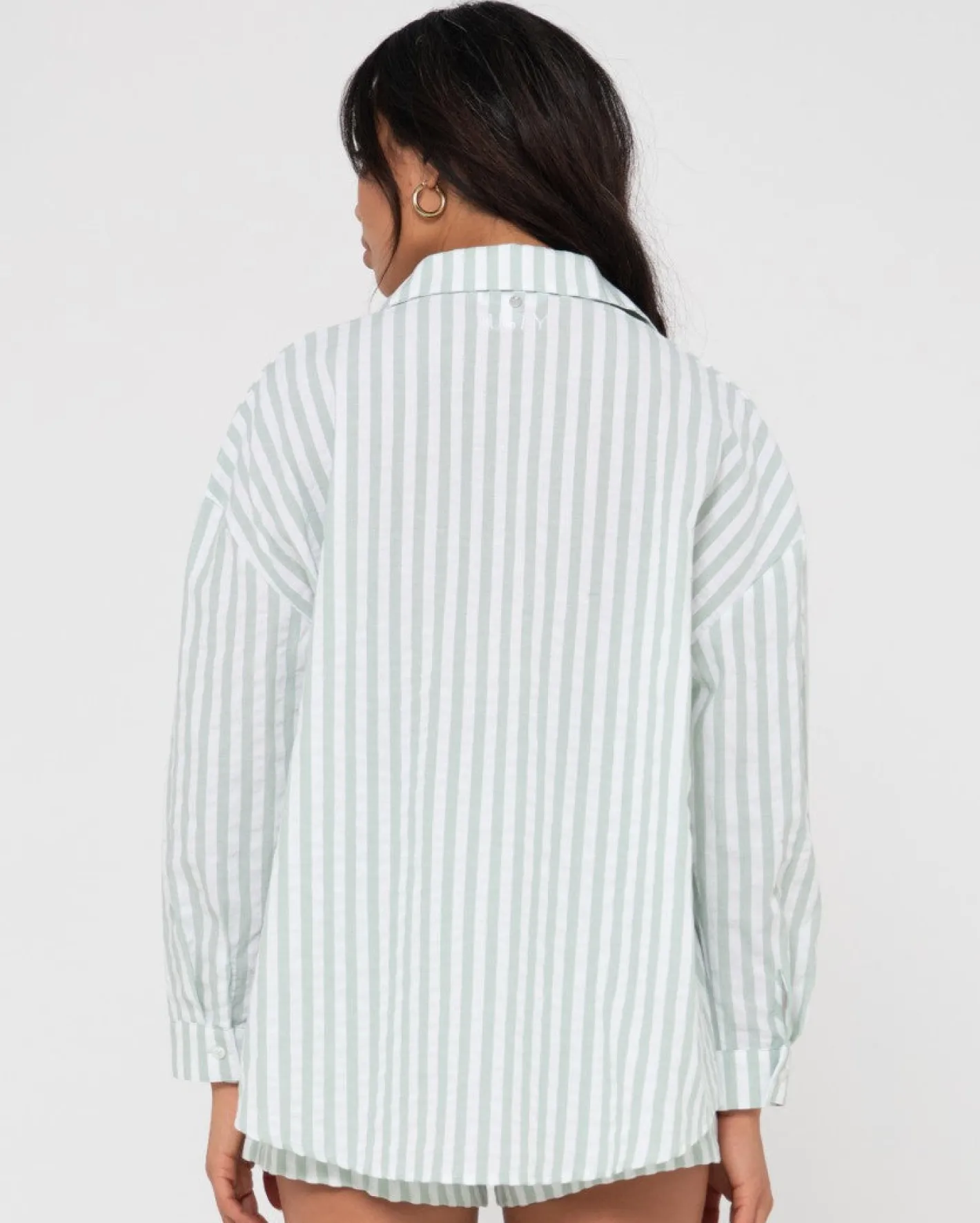 Outlet Mackenzie Striped Oversized Shirt Womens Fashion Tops
