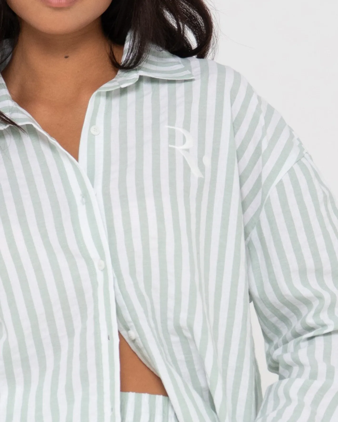 Outlet Mackenzie Striped Oversized Shirt Womens Fashion Tops