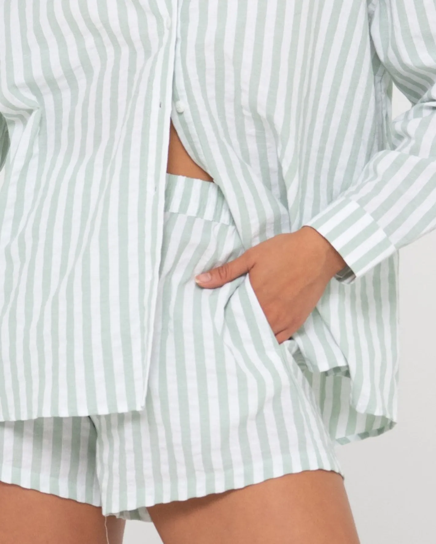 Outlet Mackenzie Striped Oversized Shirt Womens Fashion Tops