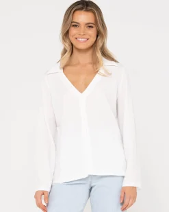 Clearance Maeve Long Sleeve Shirt Womens Fashion Tops