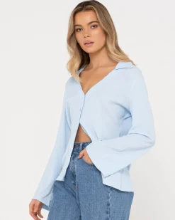 Sale Maeve Long Sleeve Shirt Womens Fashion Tops