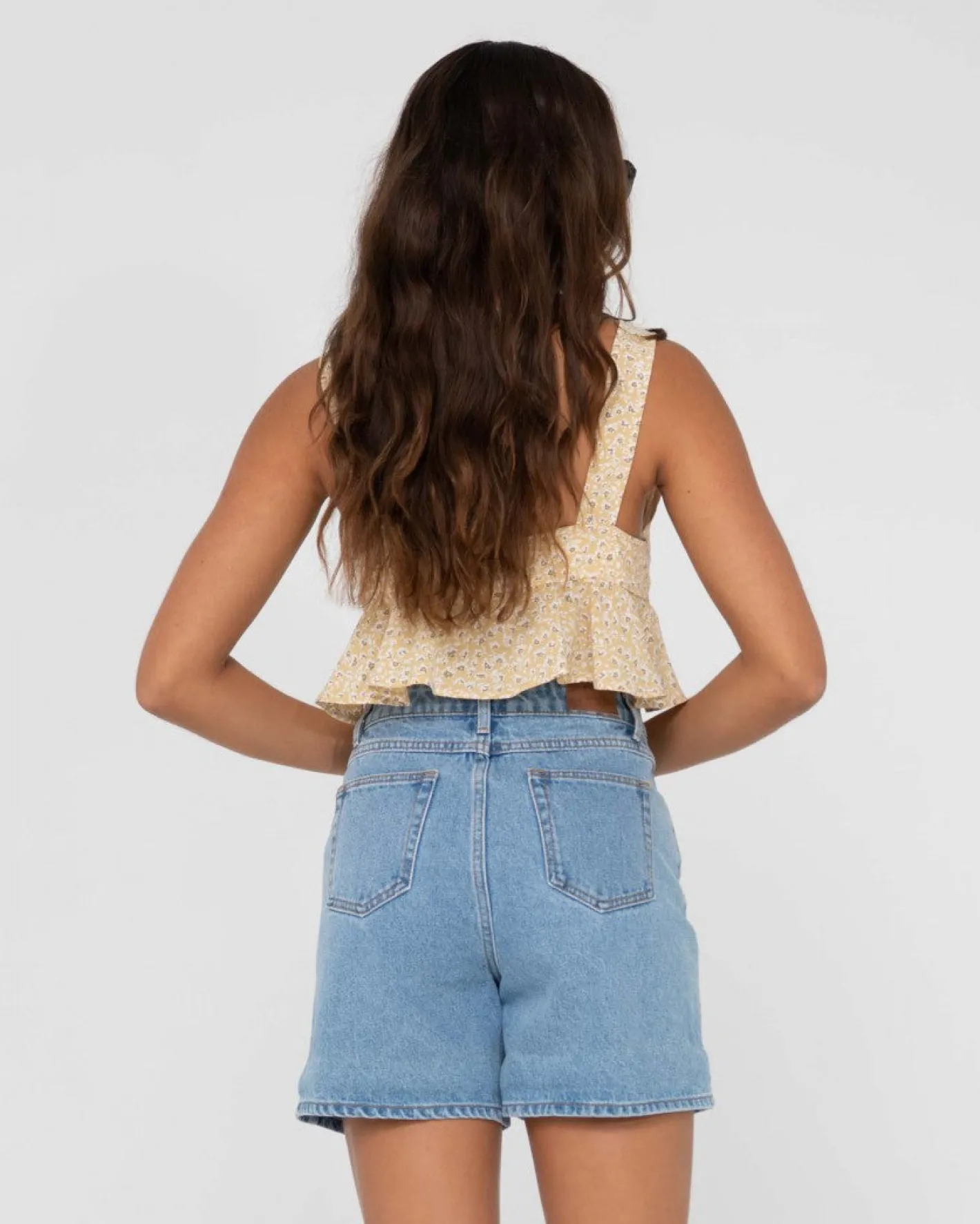 Best Sale Magnolia Floral Printed Crop Top Womens Fashion Tops