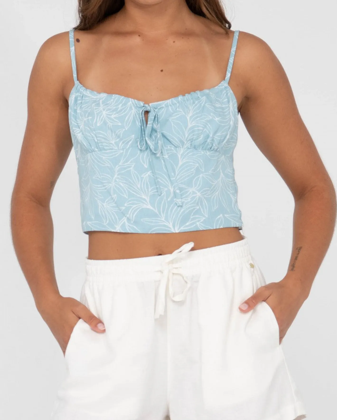 Shop Maia Printed Cropped Cami Top Womens Fashion Tops