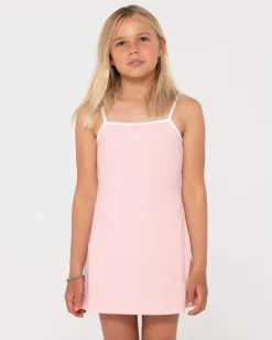 Fashion Mala Terry Towelling Mini Dress Girls Kids Dresses