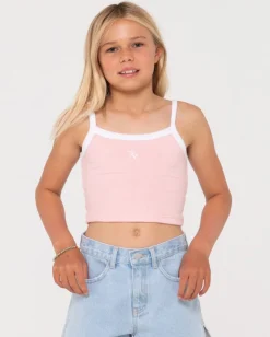 Best Mala Terry Towelling Tank Top Girls Kids Tops