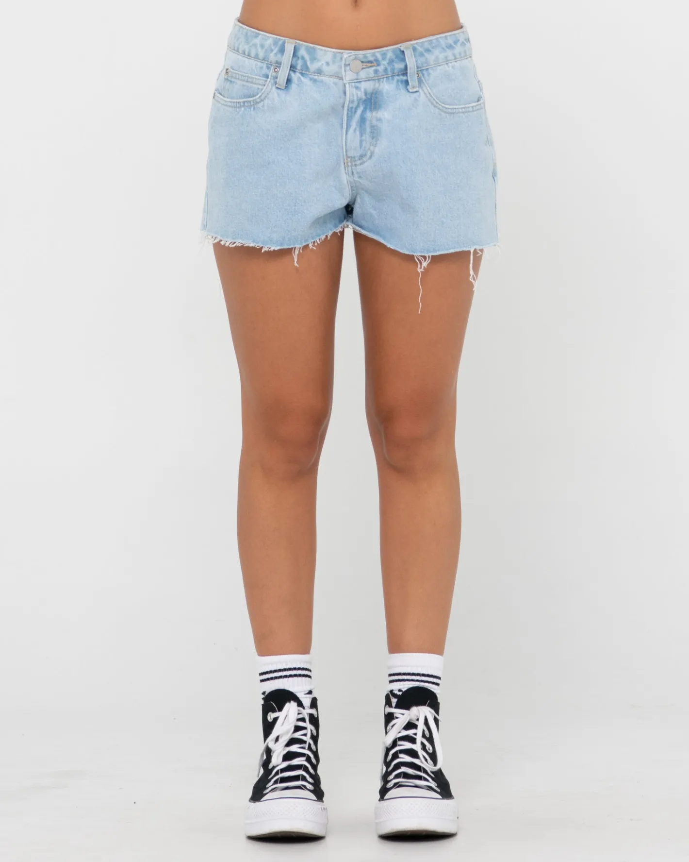 Clearance Malta Low Rise Frayed Denim Short Womens Shorts