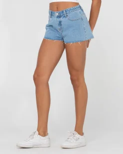Best Malta Low Rise Frayed Denim Short Womens Shorts