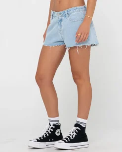 Clearance Malta Low Rise Frayed Denim Short Womens Shorts