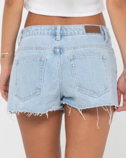 Cheap Malta Low Rise Frayed Denim Short Womens Denim