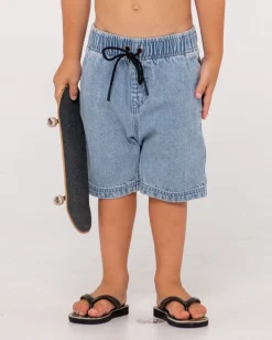 Discount Manila Folder Denim Elastic Short Runts Kids Bottoms