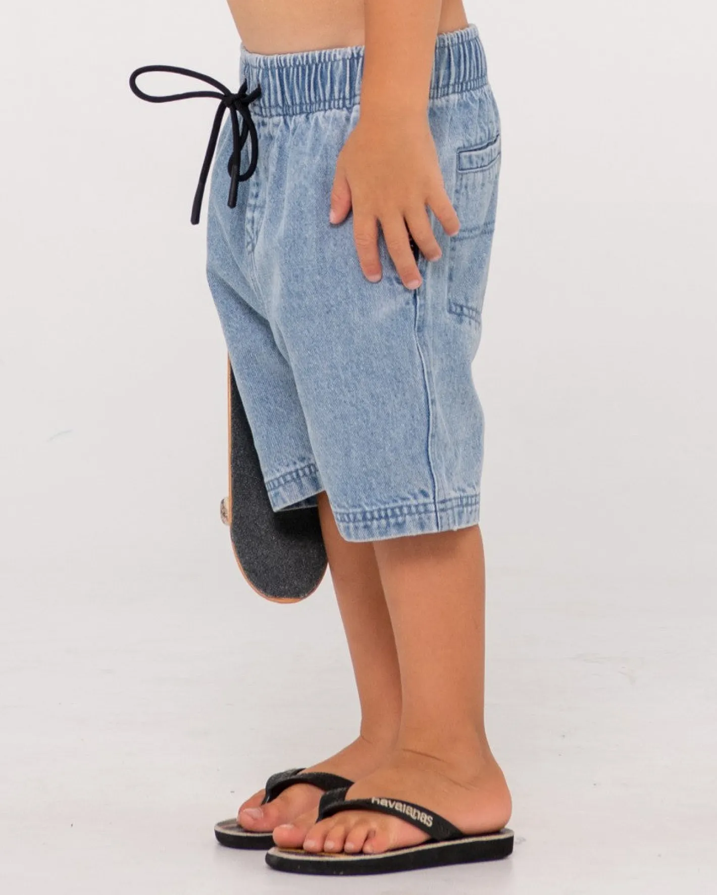 Discount Manila Folder Denim Elastic Short Runts Kids Bottoms